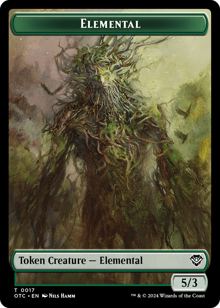 Insect // Elemental (0017) Double-Sided Token [Outlaws of Thunder Junction Commander Tokens] | Gear Gaming Bentonville