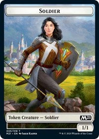 Soldier // Treasure Double-Sided Token [Core Set 2021 Tokens] | Gear Gaming Bentonville