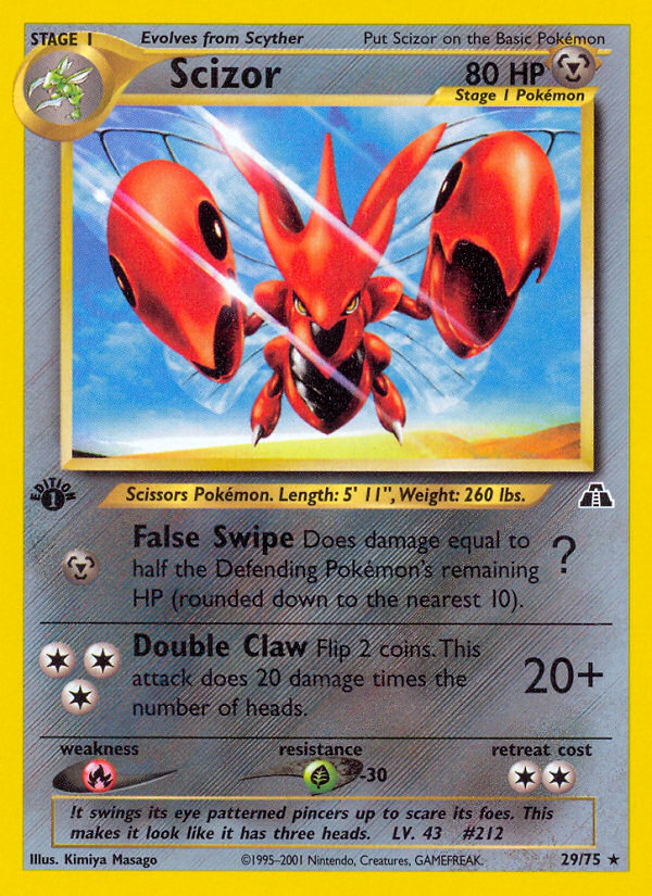 Scizor (29/75) [Neo Discovery 1st Edition] | Gear Gaming Bentonville