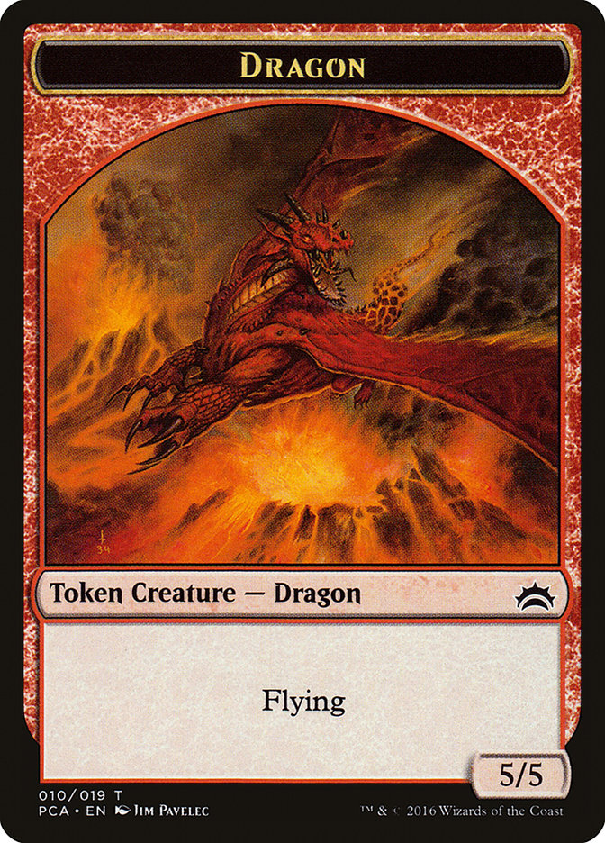 Dragon // Saproling Double-Sided Token [Planechase Anthology Tokens] | Gear Gaming Bentonville