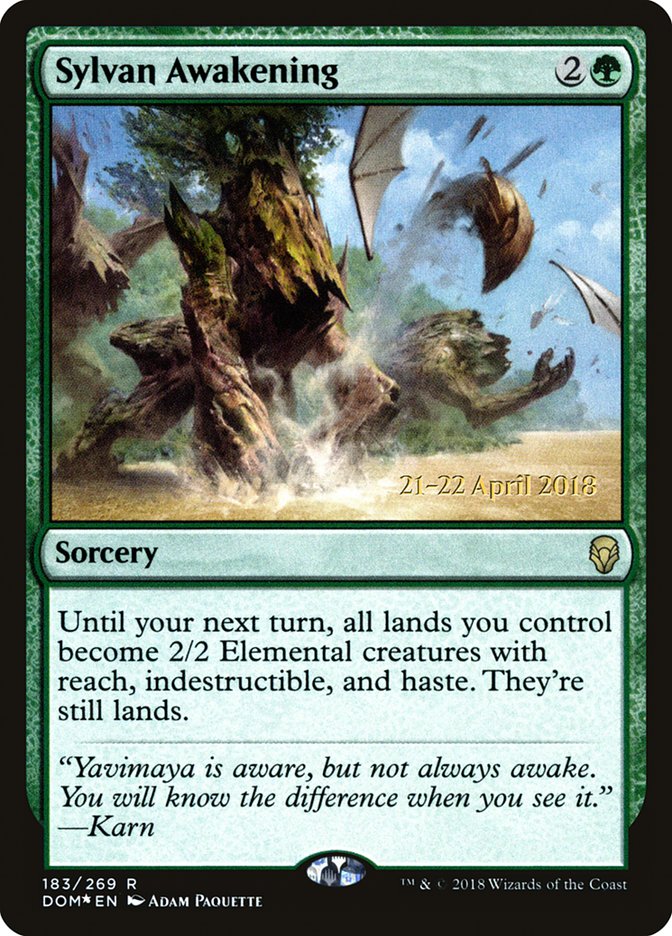 Sylvan Awakening [Dominaria Prerelease Promos] | Gear Gaming Bentonville