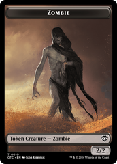 Zombie // Ox Warrior Double-Sided Token [Outlaws of Thunder Junction Commander Tokens] | Gear Gaming Bentonville