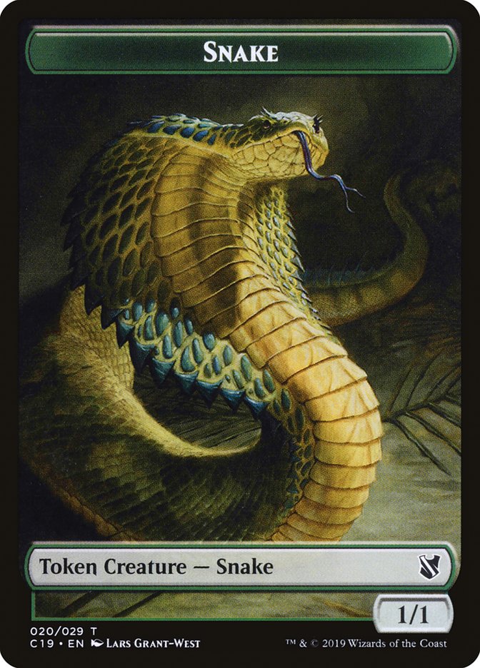 Plant // Snake Double-Sided Token [Commander 2019 Tokens] | Gear Gaming Bentonville
