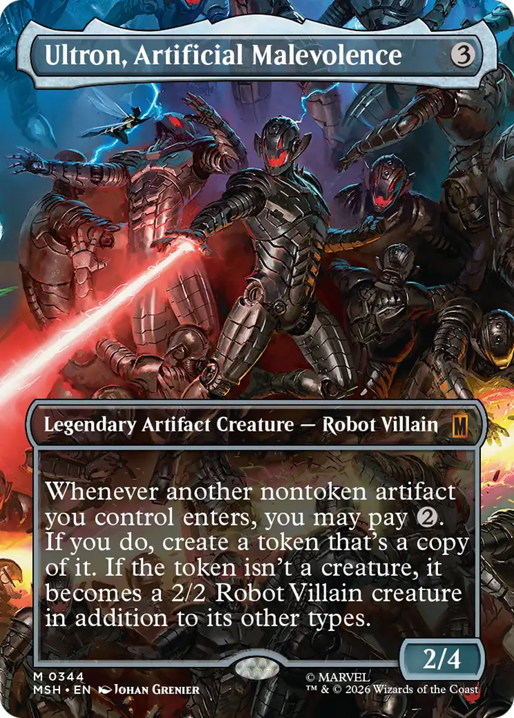 Ultron, Artificial Malevolence (Borderless) (0344) [Marvel Super Heroes] | Gear Gaming Bentonville