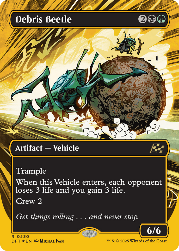 Debris Beetle (Borderless) (First-Place Foil) [Aetherdrift] | Gear Gaming Bentonville