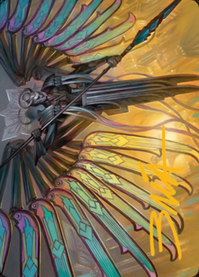 Paragon of Modernity Art Card (Gold-Stamped Signature) [Streets of New Capenna Art Series] | Gear Gaming Bentonville