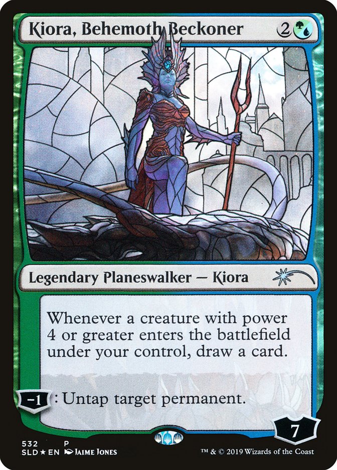 Kiora, Behemoth Beckoner (Stained Glass) [Secret Lair Drop Promos] | Gear Gaming Bentonville