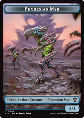 Elemental (0021) // Phyrexian Myr Double-Sided Token [Secrets of Strixhaven Commander Tokens] | Gear Gaming Bentonville