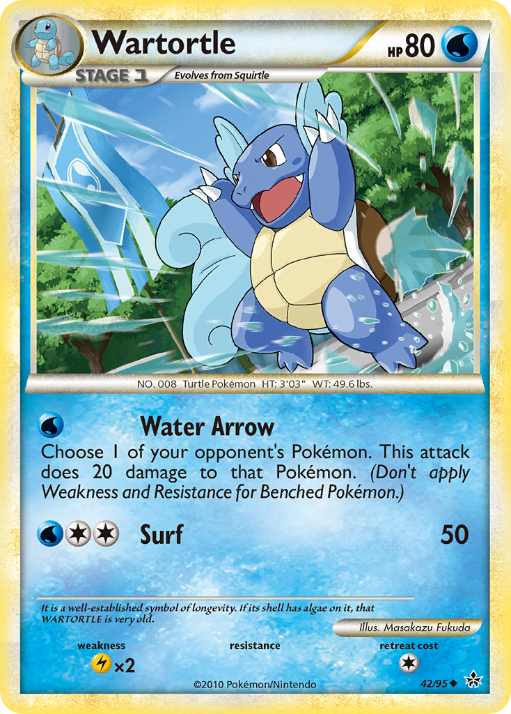 Wartortle (42/95) [HeartGold & SoulSilver: Unleashed] | Gear Gaming Bentonville