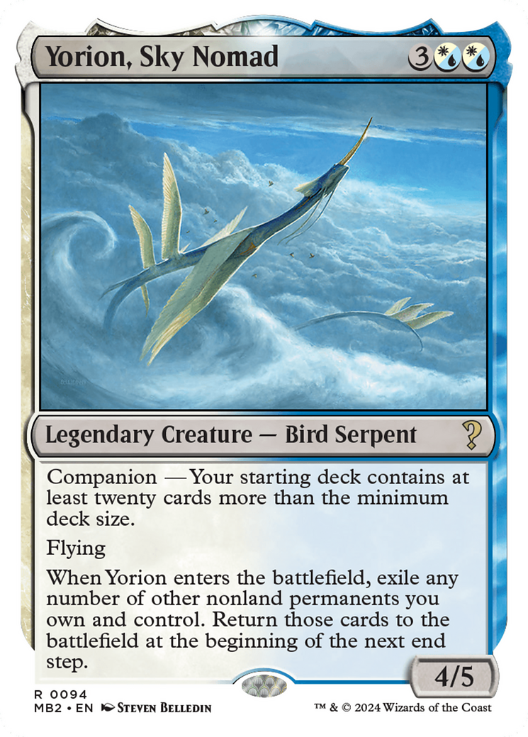 Yorion, Sky Nomad (White Border) [Mystery Booster 2] | Gear Gaming Bentonville