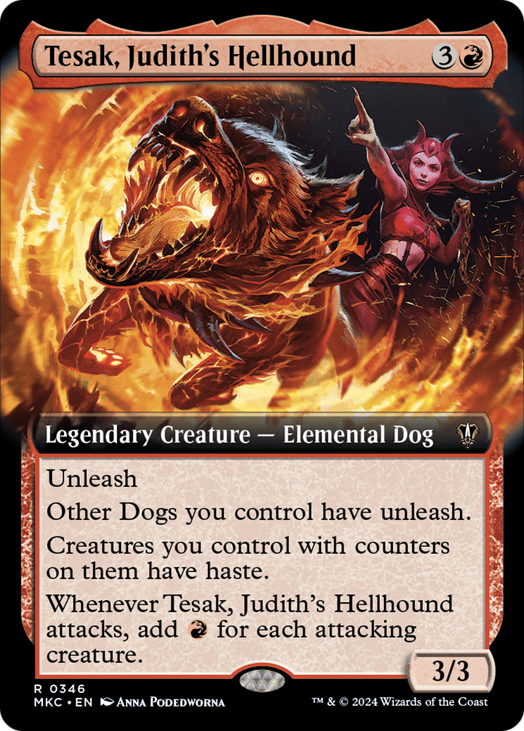 Tesak, Judith's Hellhound (Extended Art) [Murders at Karlov Manor Commander] | Gear Gaming Bentonville