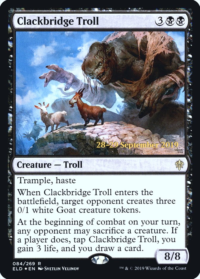 Clackbridge Troll [Throne of Eldraine Prerelease Promos] | Gear Gaming Bentonville