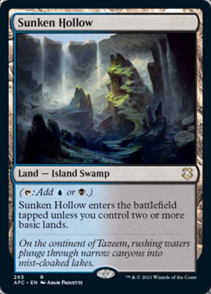 Sunken Hollow [Dungeons & Dragons: Adventures in the Forgotten Realms Commander] | Gear Gaming Bentonville