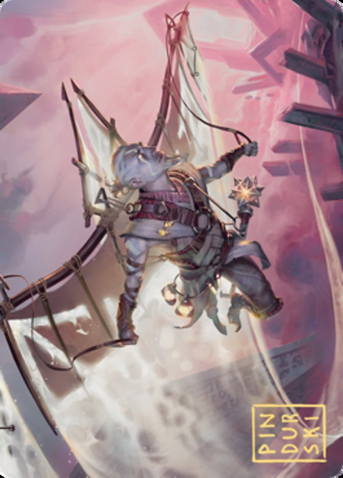 Kitesail Cleric Art Card (Gold-Stamped Signature) [Zendikar Rising Art Series] | Gear Gaming Bentonville
