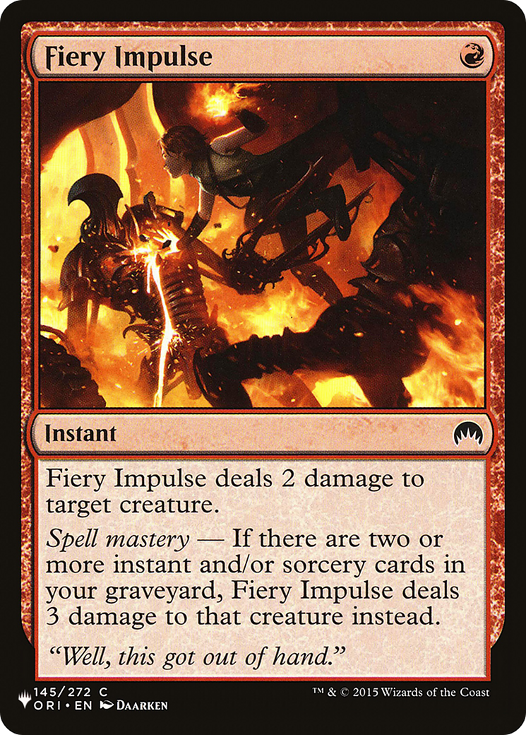 Fiery Impulse [The List Reprints] | Gear Gaming Bentonville