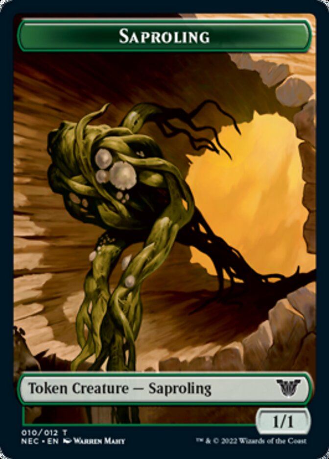 Saproling // Spirit (002) Double-Sided Token [Kamigawa: Neon Dynasty Commander Tokens] | Gear Gaming Bentonville