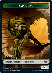 Saproling // Spirit (002) Double-Sided Token [Kamigawa: Neon Dynasty Commander Tokens] | Gear Gaming Bentonville