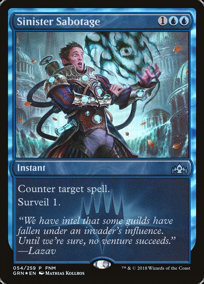Sinister Sabotage (FNM) [Guilds of Ravnica Promos] | Gear Gaming Bentonville