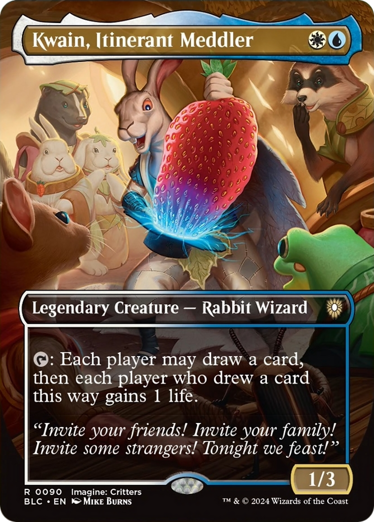 Kwain, Itinerant Meddler (Borderless) [Bloomburrow Commander] | Gear Gaming Bentonville