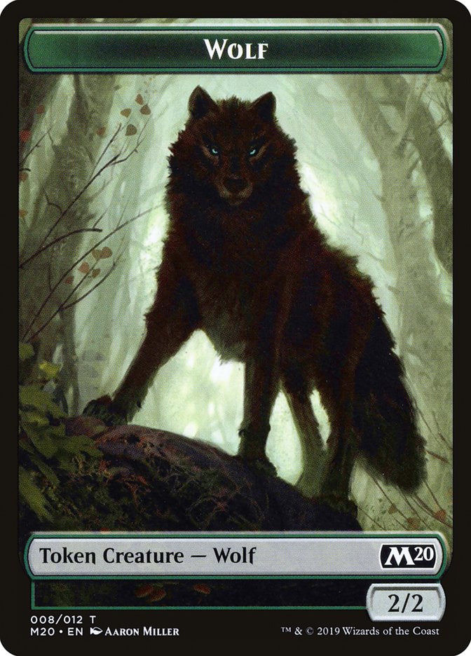 Wolf Token [Core Set 2020 Tokens] | Gear Gaming Bentonville