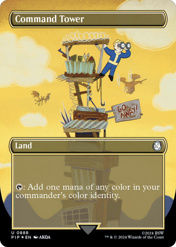 Command Tower (Borderless) (Surge Foil) [Fallout] | Gear Gaming Bentonville