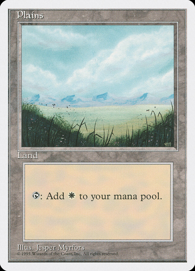 Plains (No Trees / Signature on Right) [Fourth Edition] | Gear Gaming Bentonville