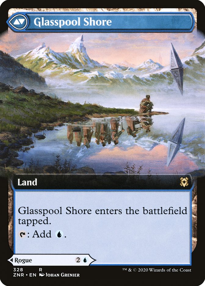 Glasspool Mimic // Glasspool Shore (Extended Art) [Zendikar Rising] | Gear Gaming Bentonville