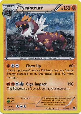 Tyrantrum (62/111) (Cosmos Holo) [XY: Furious Fists] | Gear Gaming Bentonville