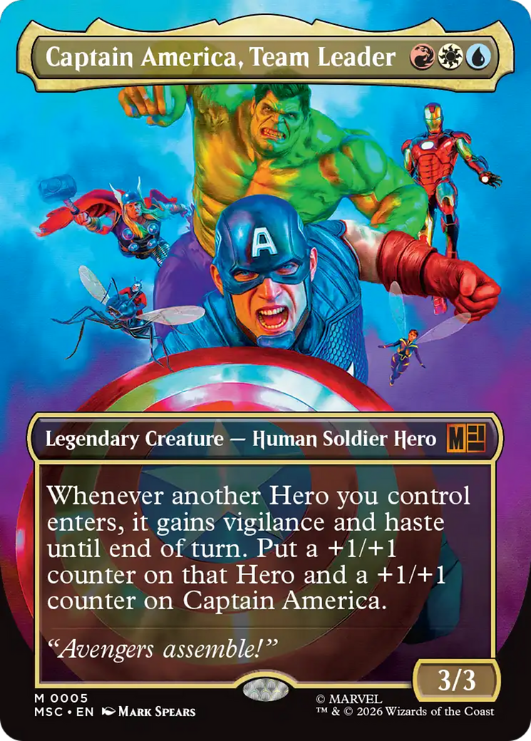 Captain America, Team Leader (Borderless) [Marvel Super Heroes Commander] | Gear Gaming Bentonville