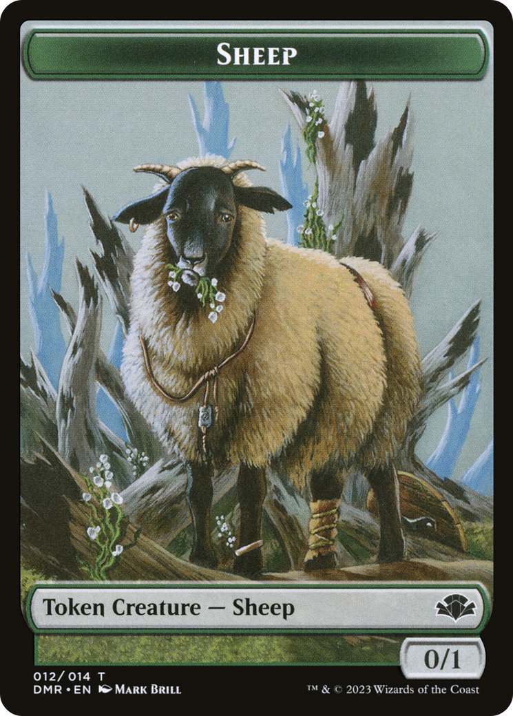 Sheep Token [Dominaria Remastered Tokens] | Gear Gaming Bentonville