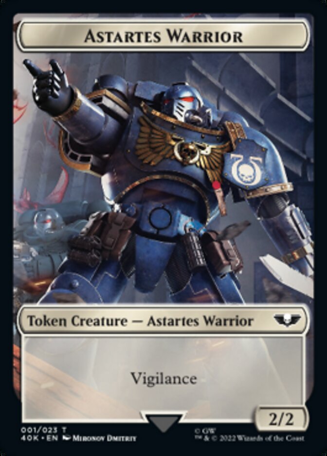 Astartes Warrior // Cherubael Double-Sided Token (Surge Foil) [Warhammer 40,000 Tokens] | Gear Gaming Bentonville