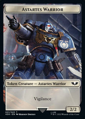 Astartes Warrior // Clue Double-Sided Token (Surge Foil) [Warhammer 40,000 Tokens] | Gear Gaming Bentonville