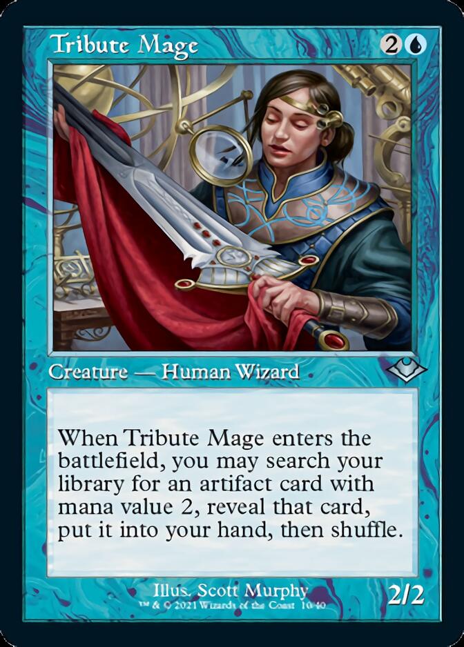 Tribute Mage (Retro Foil Etched) [Modern Horizons] | Gear Gaming Bentonville