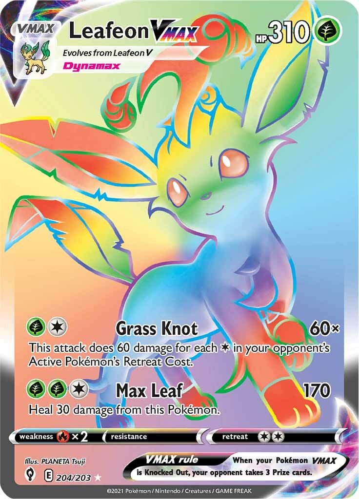 Leafeon VMAX (204/203) [Sword & Shield: Evolving Skies] | Gear Gaming Bentonville