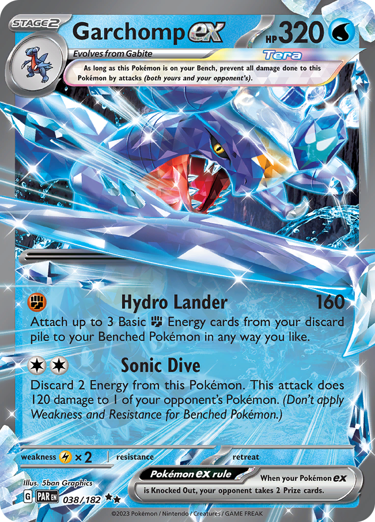 Garchomp ex (038/182) [Scarlet & Violet: Paradox Rift] | Gear Gaming Bentonville