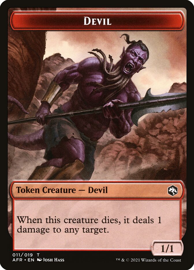 Devil // Icingdeath, Frost Tongue Double-Sided Token [Dungeons & Dragons: Adventures in the Forgotten Realms Tokens] | Gear Gaming Bentonville