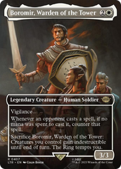 Boromir, Warden of the Tower (Borderless Alternate Art) [The Lord of the Rings: Tales of Middle-Earth] | Gear Gaming Bentonville