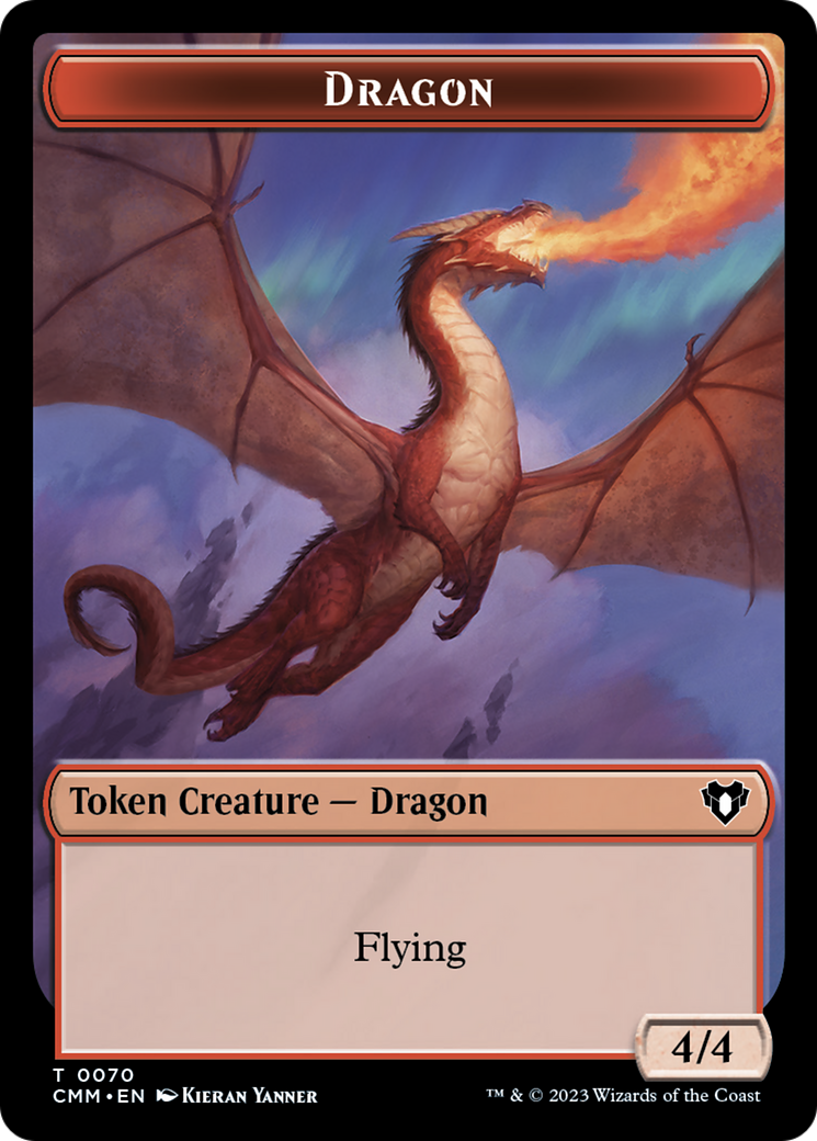 Dragon // Kor Ally Double-Sided Token [Commander Masters Tokens] | Gear Gaming Bentonville