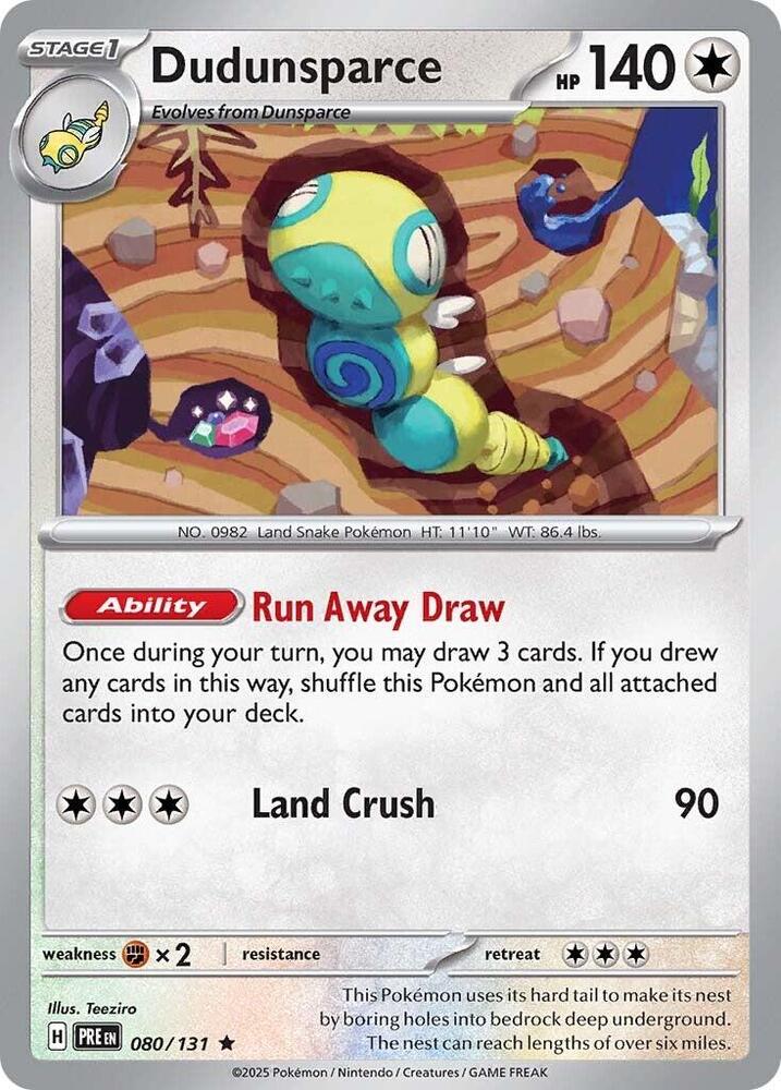 Dudunsparce (080/131) [Scarlet & Violet: Prismatic Evolutions] | Gear Gaming Bentonville