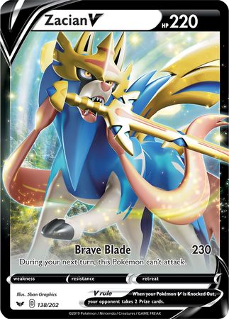 Zacian V (138/202) (Jumbo Card) [Sword & Shield: Base Set] | Gear Gaming Bentonville