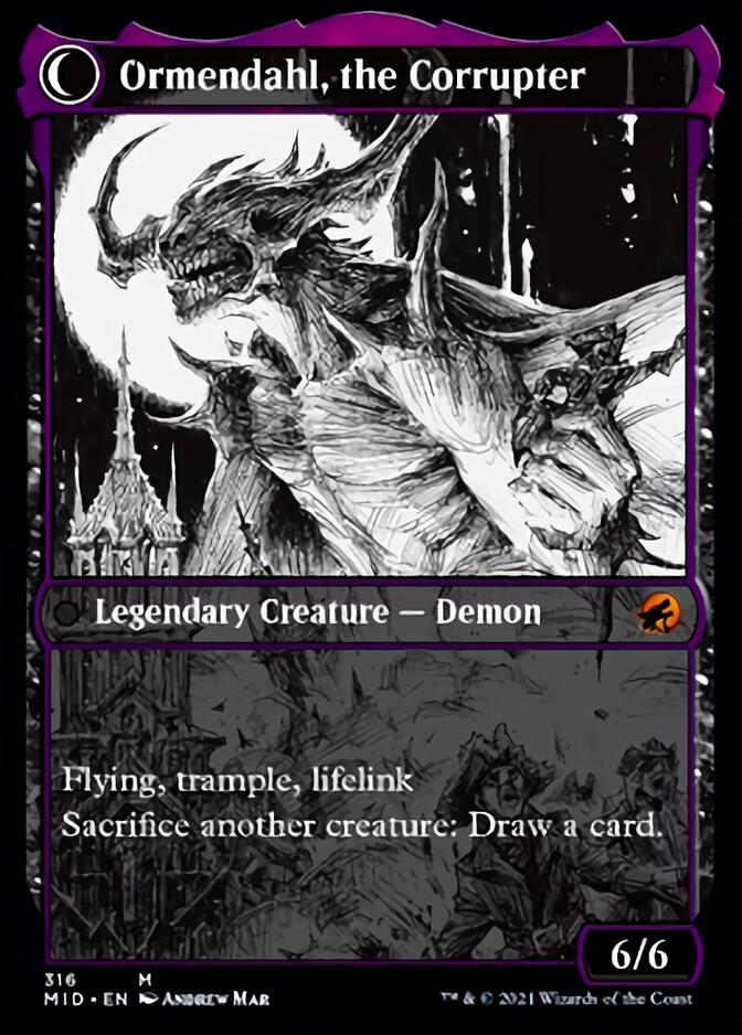 Jerren, Corrupted Bishop // Ormendahl, the Corrupted (Showcase Eternal Night) [Innistrad: Midnight Hunt] | Gear Gaming Bentonville