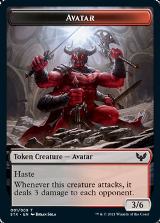 Elemental // Avatar Double-Sided Token [Strixhaven: School of Mages Tokens] | Gear Gaming Bentonville