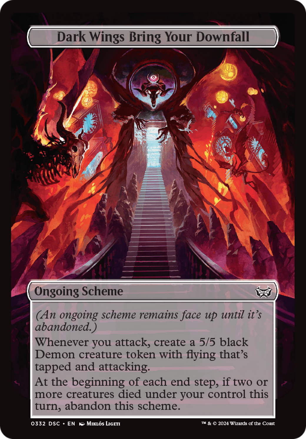 Dark Wings Bring Your Downfall (Full Art) [Duskmourn: Archenemy] | Gear Gaming Bentonville