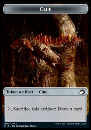 Clue // Treefolk Double-Sided Token [Innistrad: Midnight Hunt Tokens] | Gear Gaming Bentonville
