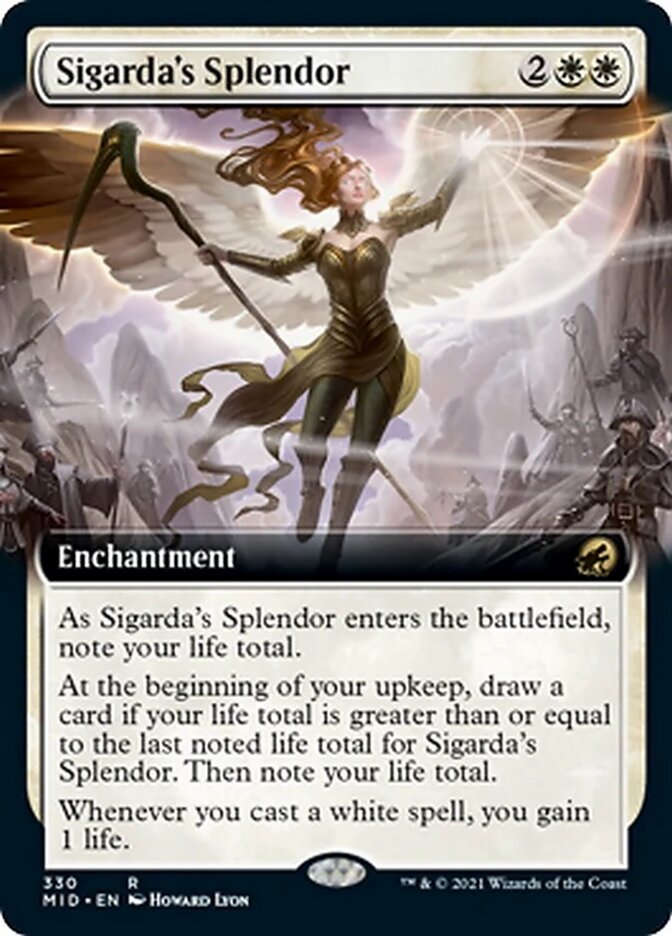 Sigarda's Splendor (Extended Art) [Innistrad: Midnight Hunt] | Gear Gaming Bentonville