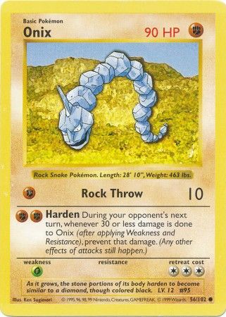Onix (56/102) [Base Set Shadowless Unlimited] | Gear Gaming Bentonville