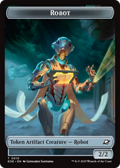 Robot // Emblem - Tezzeret, Cruel Captain Double-Sided Token [Edge of Eternities Tokens] | Gear Gaming Bentonville