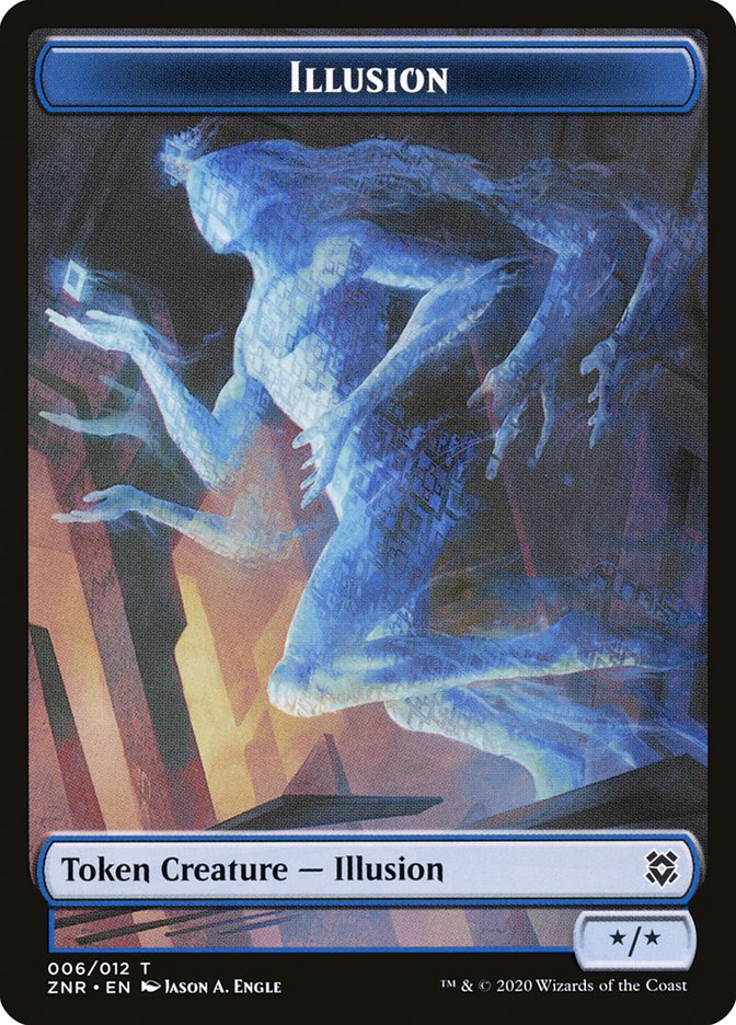 Construct // Illusion Double-Sided Token [Zendikar Rising Tokens] | Gear Gaming Bentonville