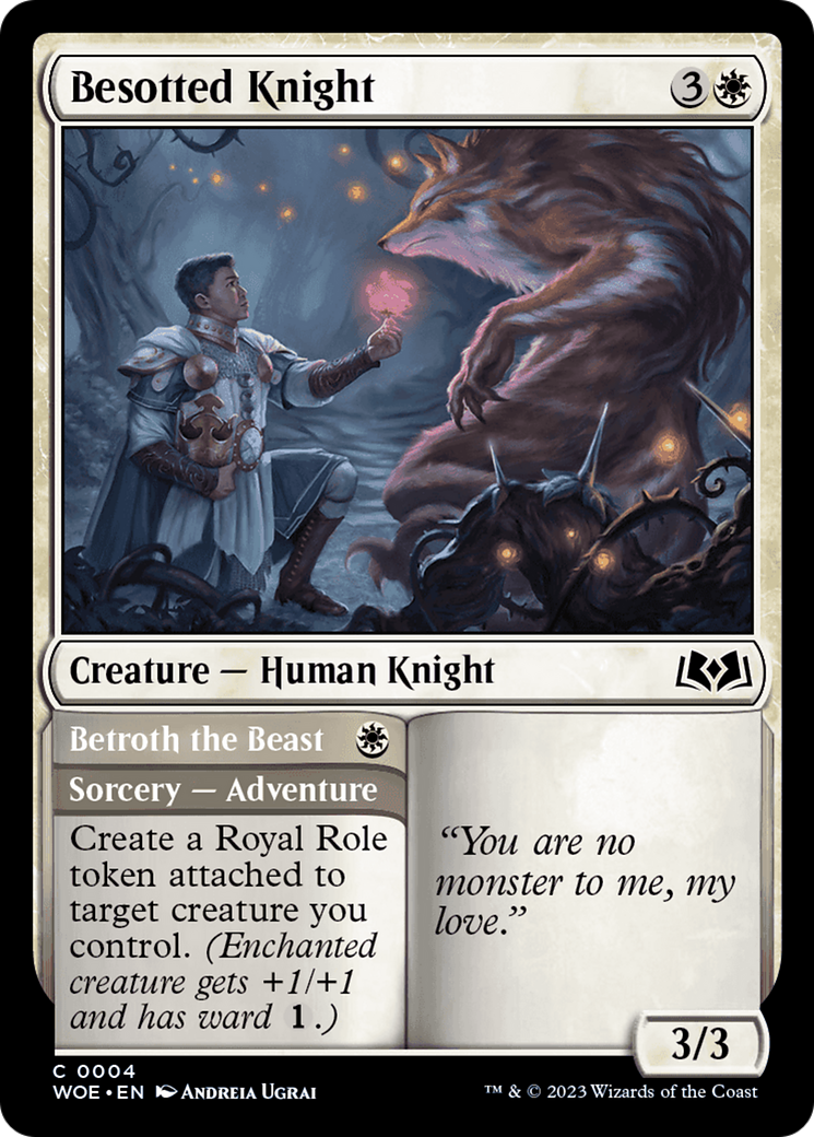 Besotted Knight // Betroth the Beast [Wilds of Eldraine] | Gear Gaming Bentonville