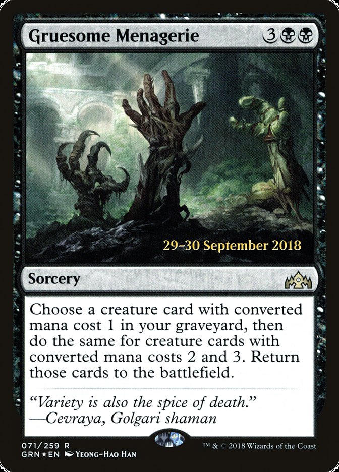 Gruesome Menagerie [Guilds of Ravnica Prerelease Promos] | Gear Gaming Bentonville